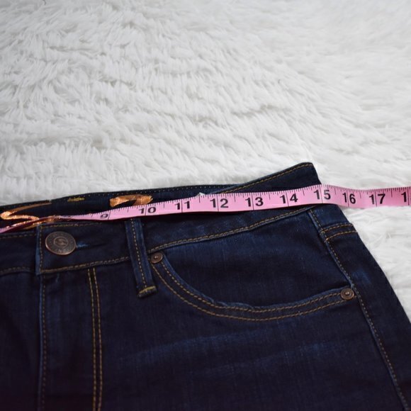 Seven 7 Tower Straight Crop Raw Ankle Blue Jeans Size 4 Excellent‎ Condition - Picture 5 of 8